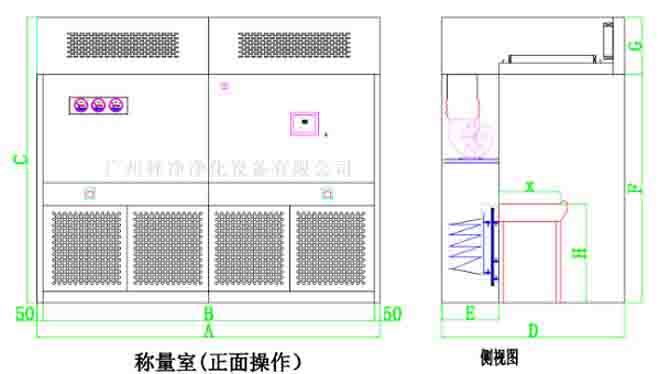 稱量罩/負壓稱量室設(shè)計方案圖